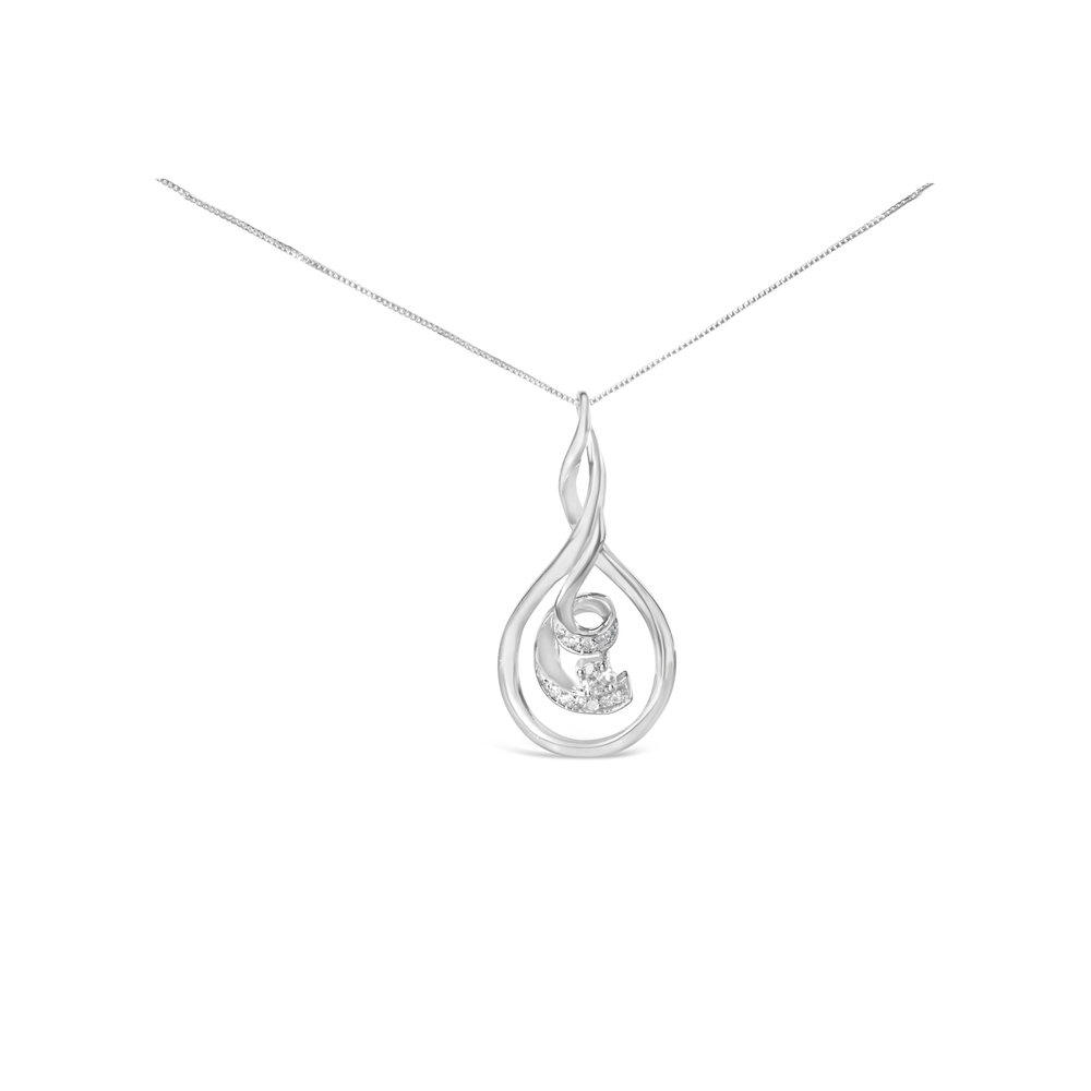 Espira 10K White Gold 1/8 cttw Round Cut